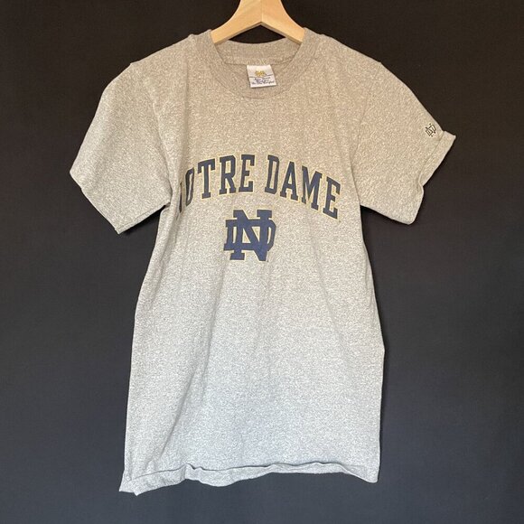 Notre Dame Gray T-Shirt By The Cotton Exchange women's size small casual top - Picture 1 of 7